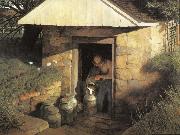 NC Wyeth Springhouse oil on canvas